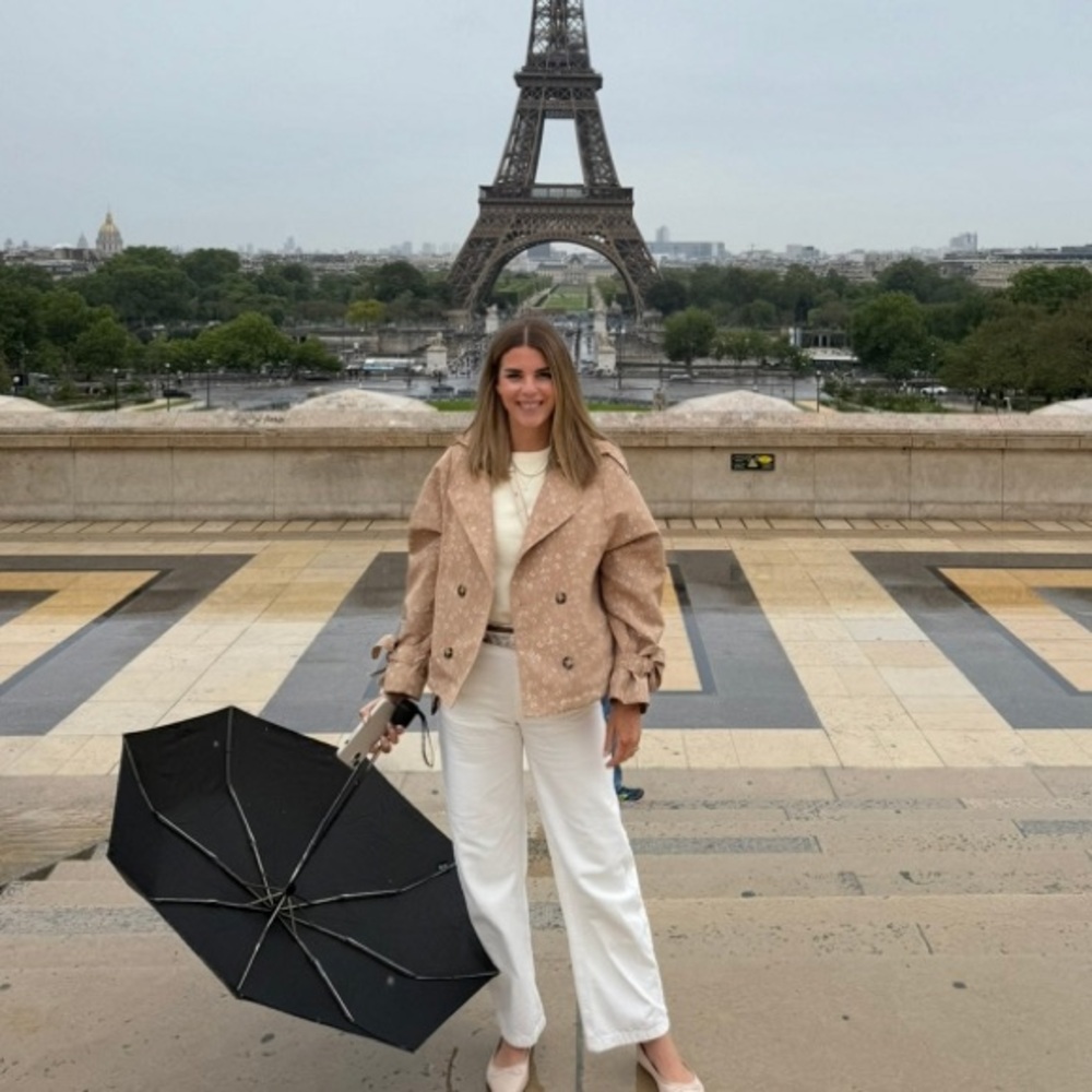 Anthropologie Floral Cutwork Cropped Trench Jacket - Picture 7 of 13